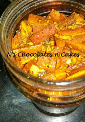 A picture of Gajjar ka Aachar( Carrot Pickle.