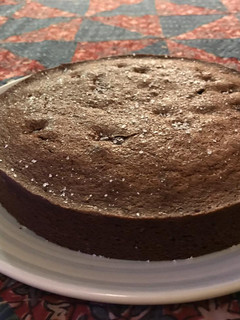 A picture of Sea salt chocolate brownies with chocolate chips.