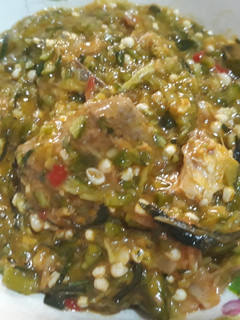 A picture of Okro soup.