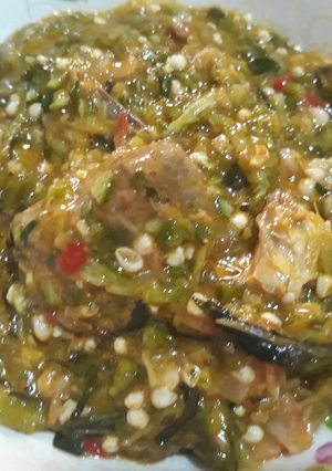 A picture of Okro soup.