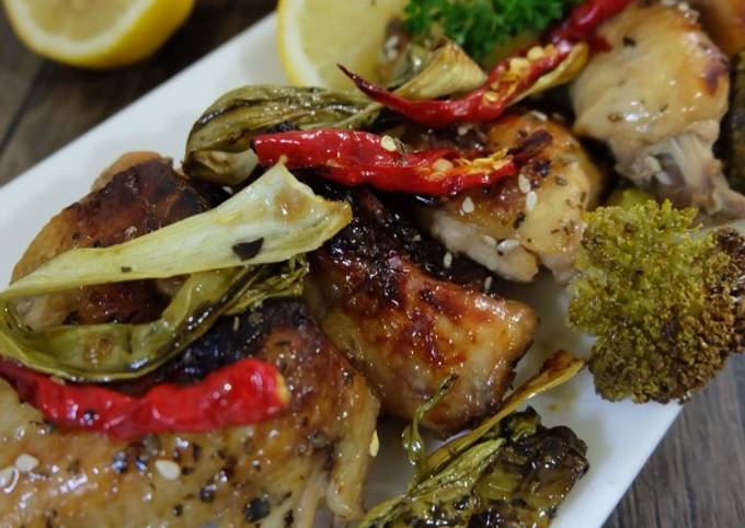 Chicken Roasted with Vegetable, lemon and honey