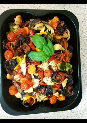 A picture of My Chicken, Chorizo garlic Roast.