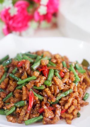 Foto resep Oseng tempe kacang panjang