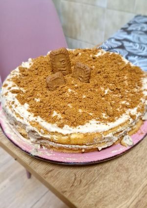 Una foto de Tarta de lotus y bizcocho