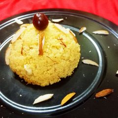 A picture of Milk Badam Halwa.
