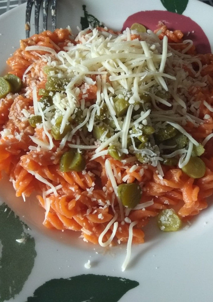 Una foto de 🍝 Pasta de lenteja roja a mi estilo