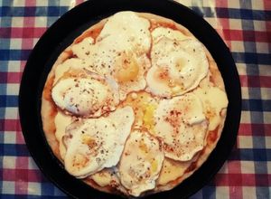 Una foto de Pizza ojo de buey