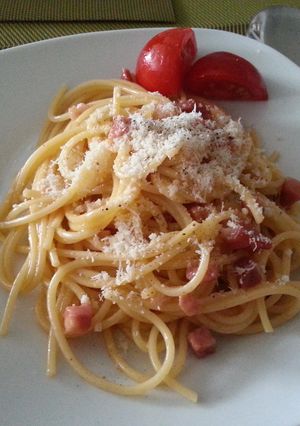 Hình của món Easy Italian Spaghetti Carbonara (Nấu Nhanh Món Mỳ Ý Carbonara).