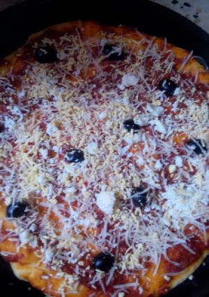 صورة لوصفة بيتزا السميد 🍕