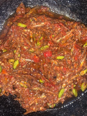 Easy Steps to Prepare Recipes Sambel Teri Pete the Delicious Make You Drink.