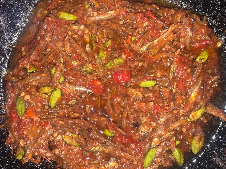 Easy Steps to Prepare Recipes Sambel Teri Pete the Delicious Make You Drink.