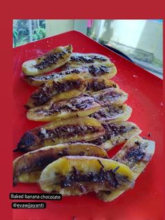 Foto resep Baked banana chocolate