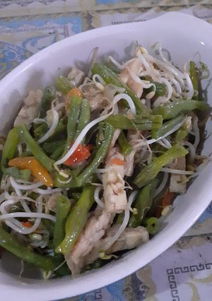 Foto resep 31. Tumis touge + kacang panjang
