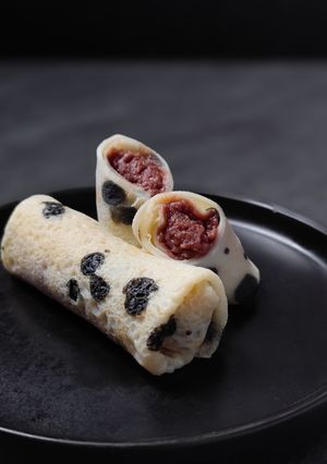 Foto resep Dadar Gulung Polkadot dengan Milky Chocolate Vla