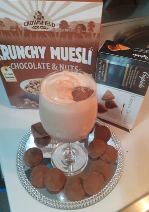 A picture of Chocolate ice cream shake.