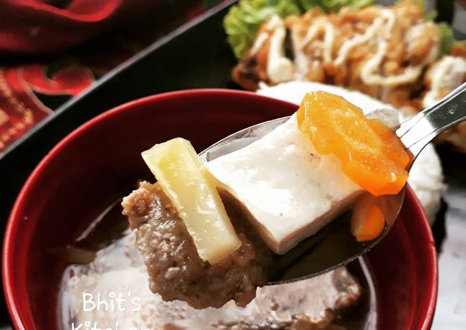 Resep Sop Baso Tahu Oleh Bhits Kitchen Cookpad