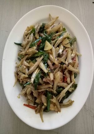 Foto resep Oseng teri cabe ijo
