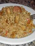 Arroz Frito con Nuggets y Chorizo
