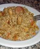 Arroz Frito con Nuggets y Chorizo
