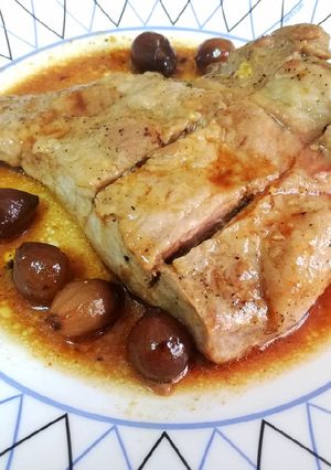 Una foto de Secreto Ibérico a la miel y mostaza al horno
