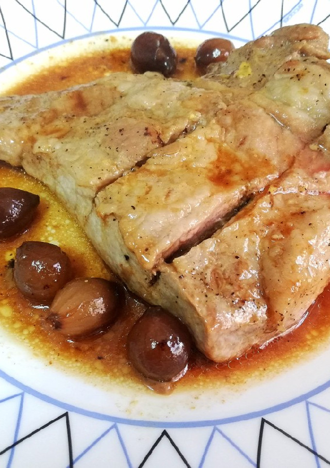 Una foto de Secreto Ibérico a la miel y mostaza al horno