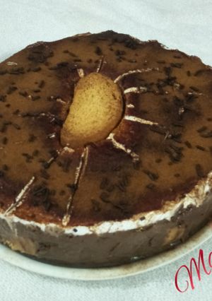 A picture of Rusk-Chocolate mousse cake.
