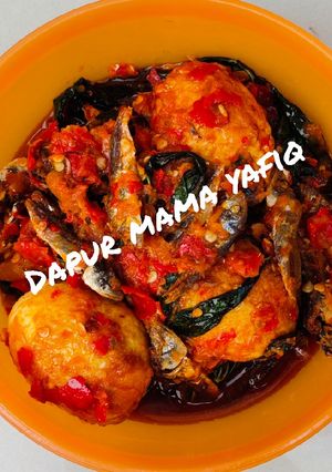 Foto resep Goreng telur+ikan tamban kecil+daun ubi