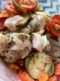 Merluza con verduras al horno LIGHT