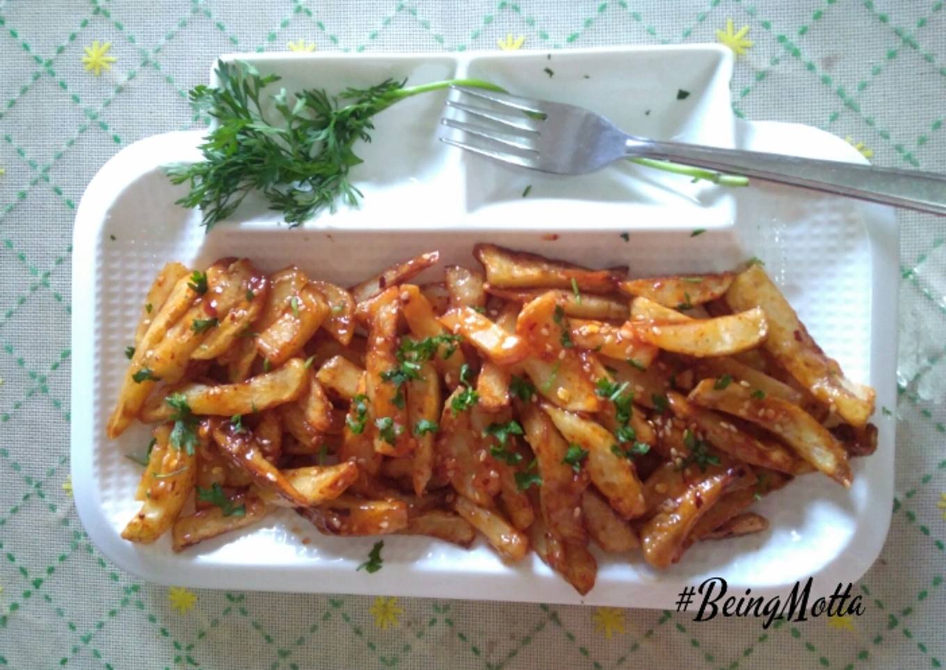Honey chilli french fries