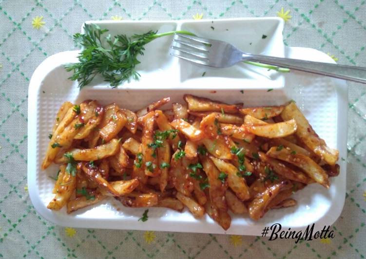 Recipe of Tasty Honey chilli french fries