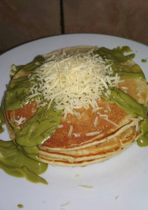 Foto resep Pancake Matcha Keju💚