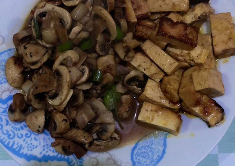 Tofu con champiñones 🍄