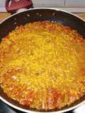 Paella de higaditos de pollo