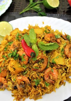 A picture of Prawn Pulao.