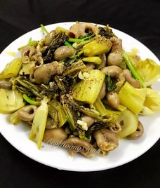 bao tử cá basa xào