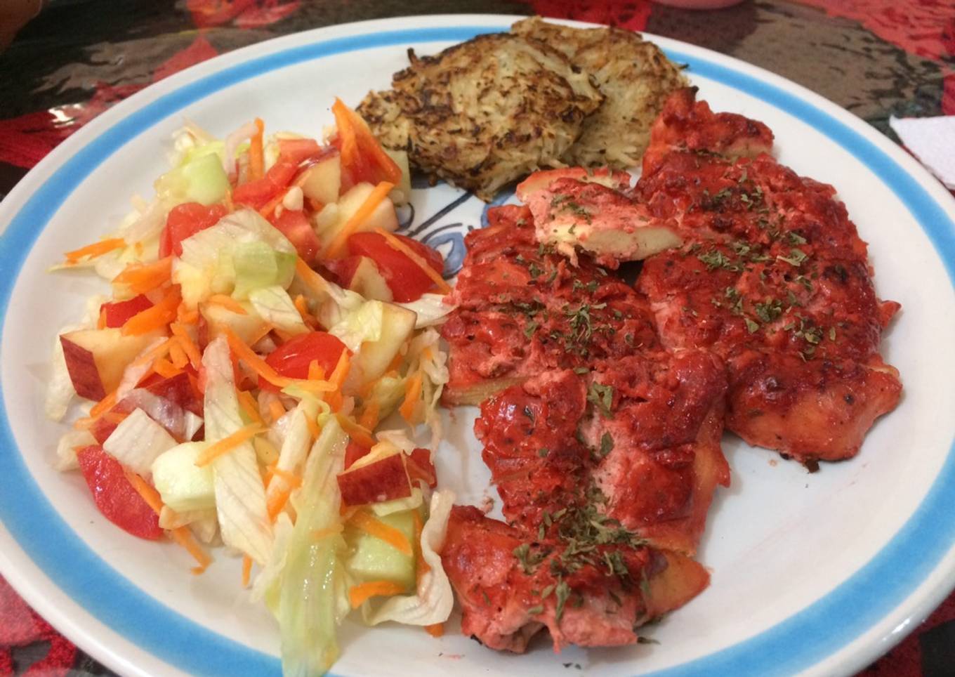 Pollo estilo libanés