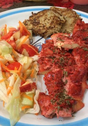 Una foto de Pollo estilo libanés