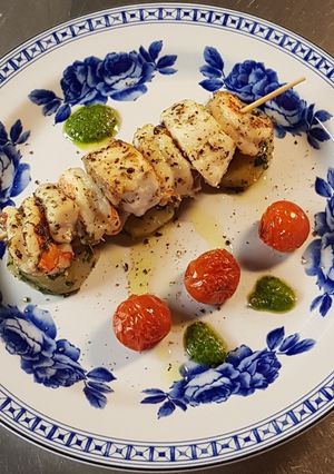 A picture of Super Flavorful Fish Skewers.