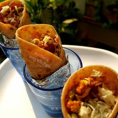 A picture of Paneer bhurji wrap.