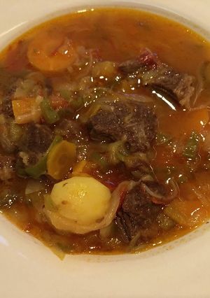 A picture of Ugandan Beef Soup.