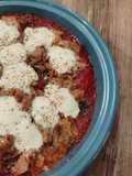 Aubergines au thon, à la tomate et à la mozza