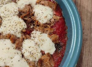 Une photo de Aubergines au thon, à la tomate et à la mozza