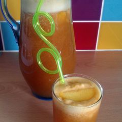 A picture of Vickys Sparkling Peach Tea, GF DF EF SF NF.