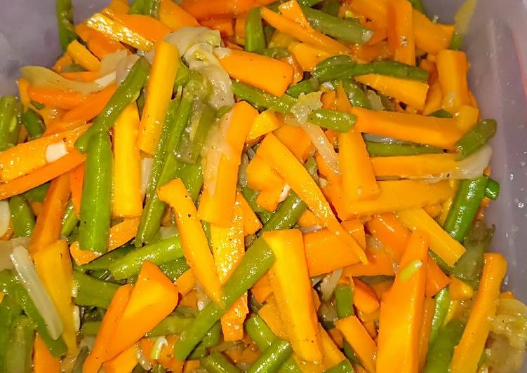 Resep Oseng buncis wortel buat yg diet #5resepterbaruku yang Enak Banget