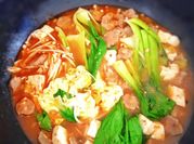 Gambar jamur enoki kuah tomyam