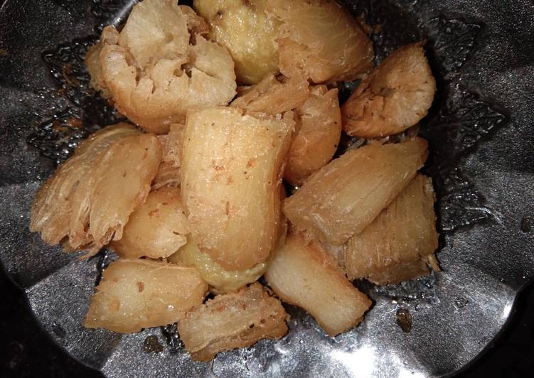 Singkong goreng merekah dan crispy