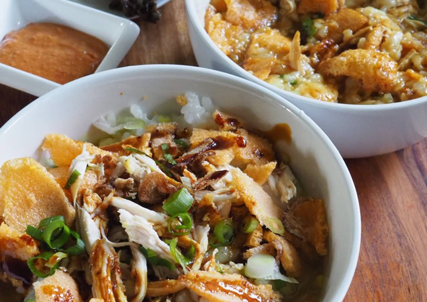 Bubur ayam kuah kuning ala abang2