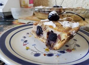 Una foto de Clafouti de cerezas