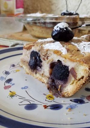 Una foto de Clafouti de cerezas
