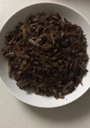 Hình của món Chân nấm xào cay (chay).